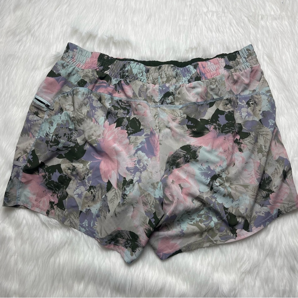 Fabletics Floral Green Running Shorts - image 4